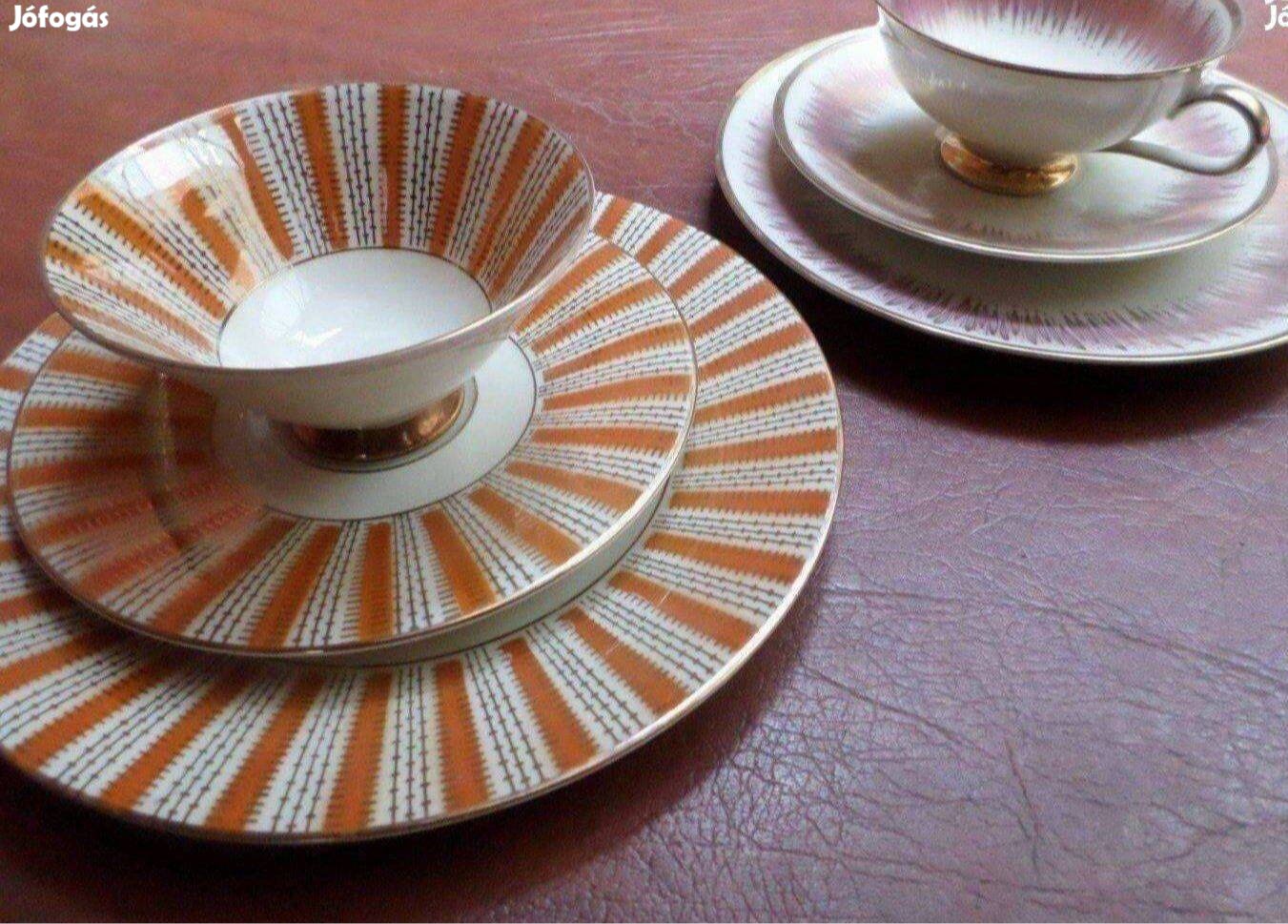 Vintage porcelán tányér csésze Bavaria