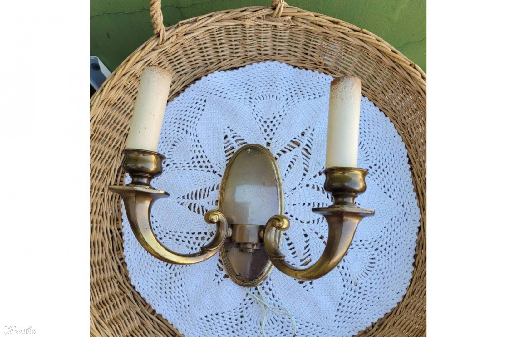 Vintage réz 2 ágú falikar