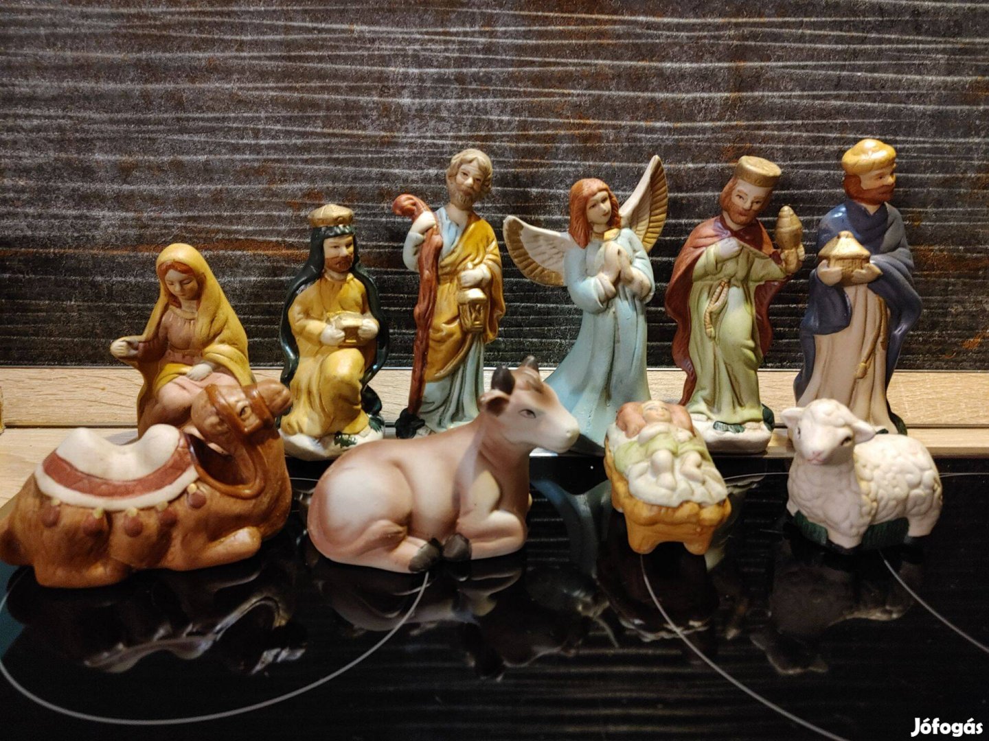 Vintage teljes betlehemes figurák - Bisque porcelán