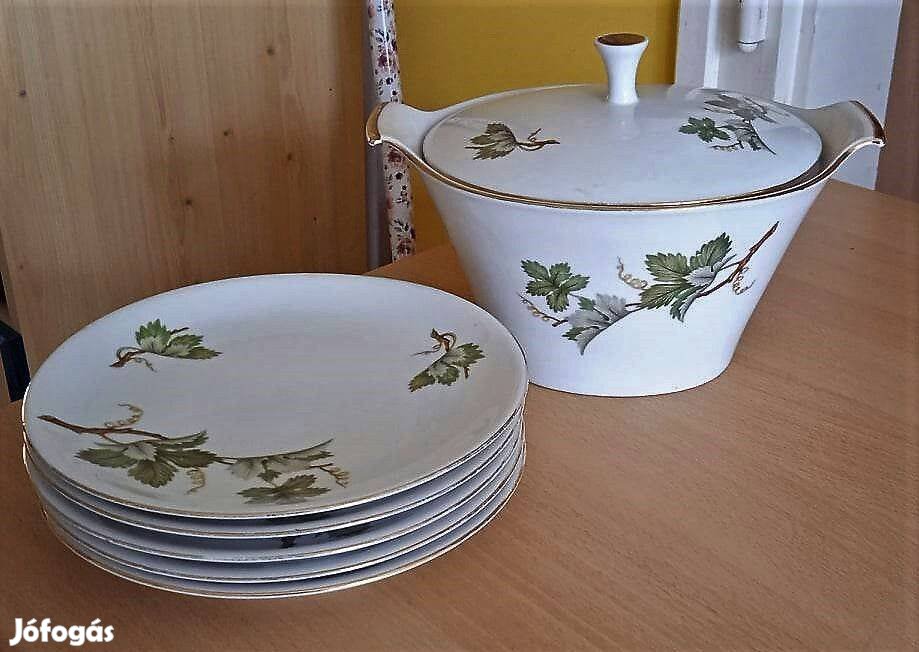 Vintázs német Bavaria Wunsiedel porcelánedények