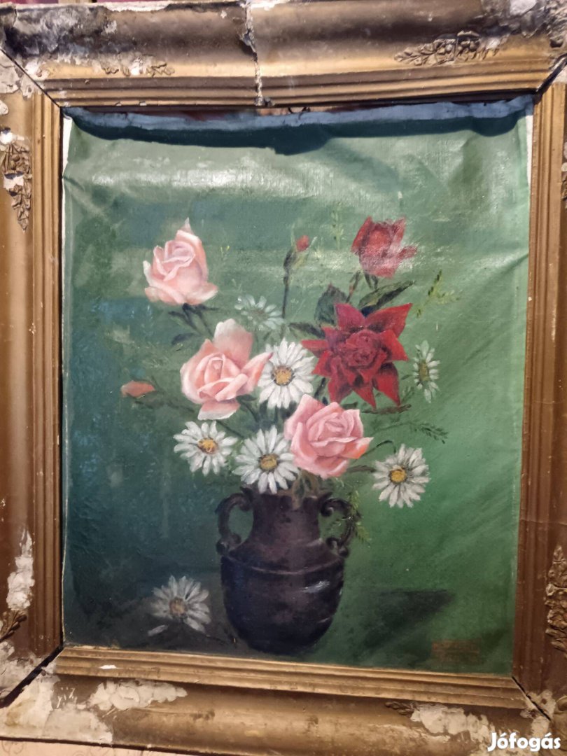 Virág csendélet , régi festmény