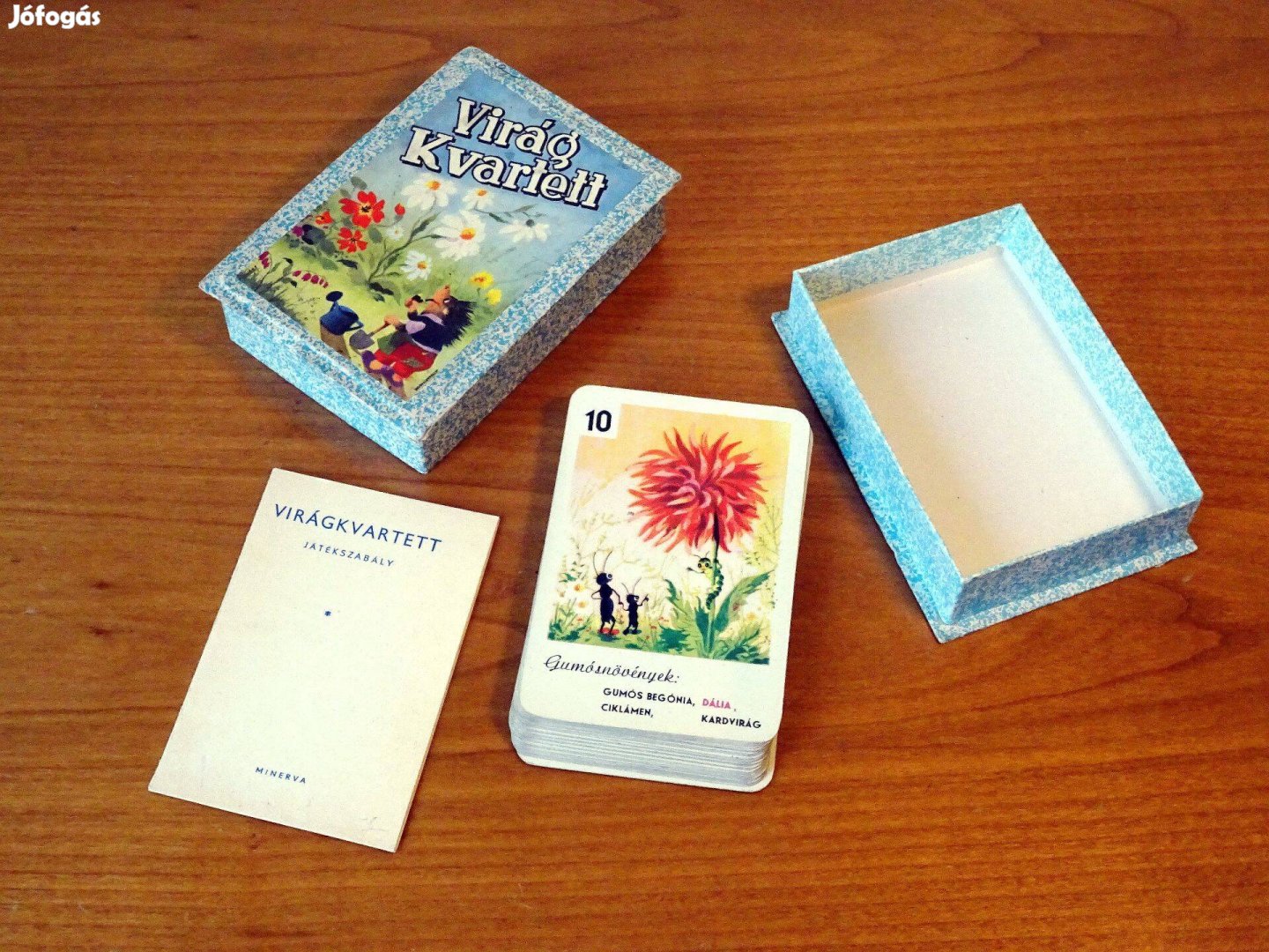 Virág kvartett játékkártya kártya hiánytalan 40 db