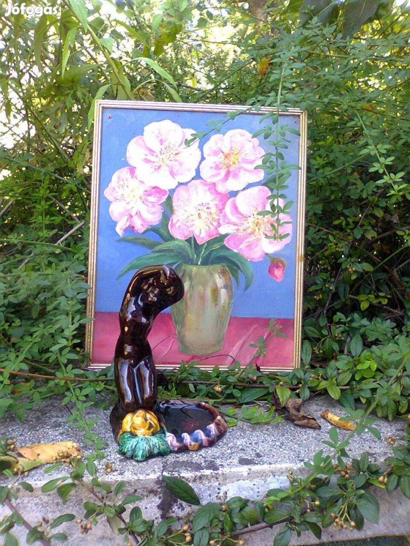 Virágcsendélet, olajfestmény