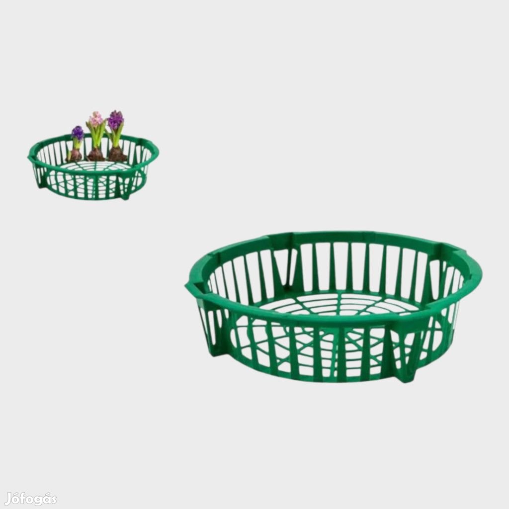 Virághagyma ültető kosár kerek