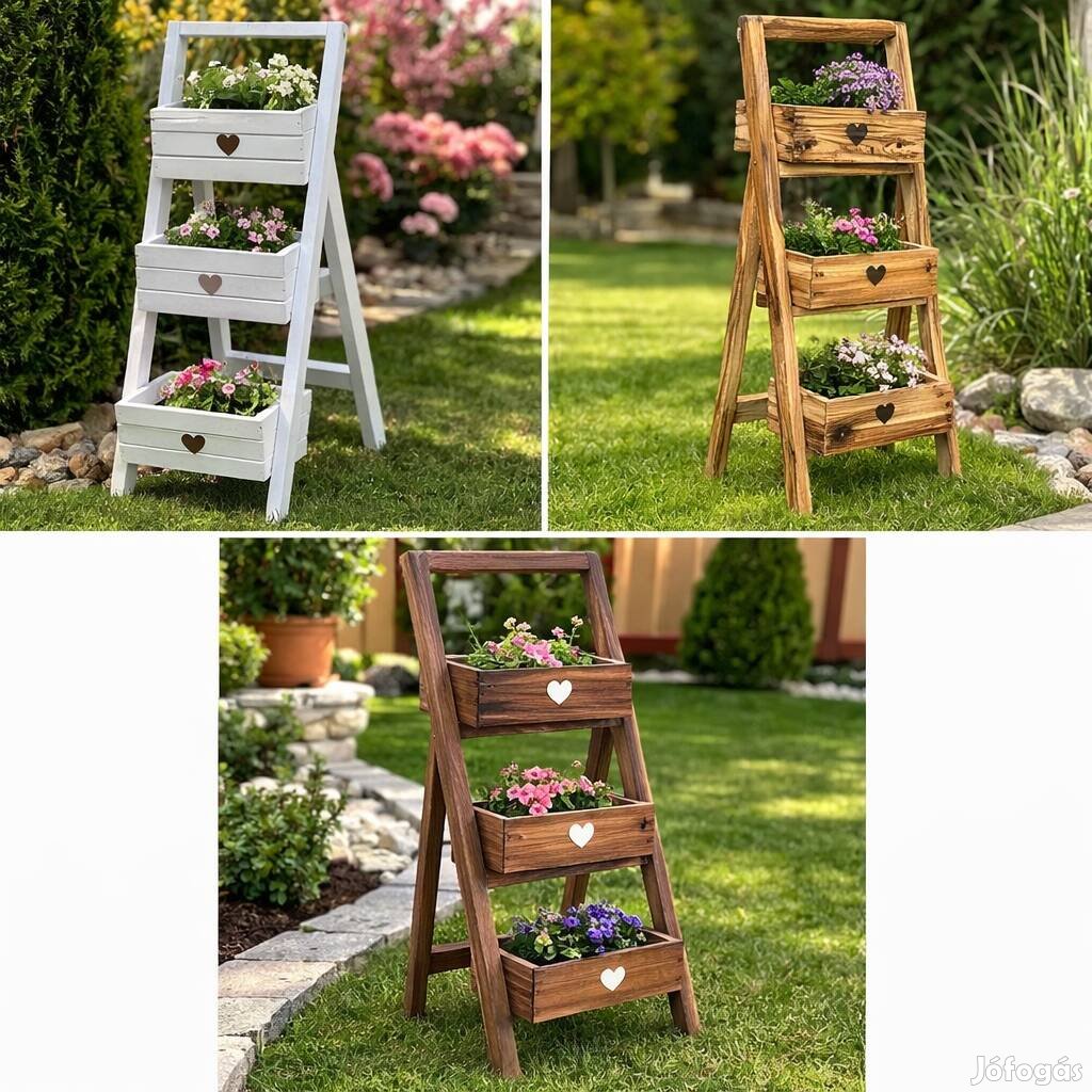 Virágladák,állványos.több szín