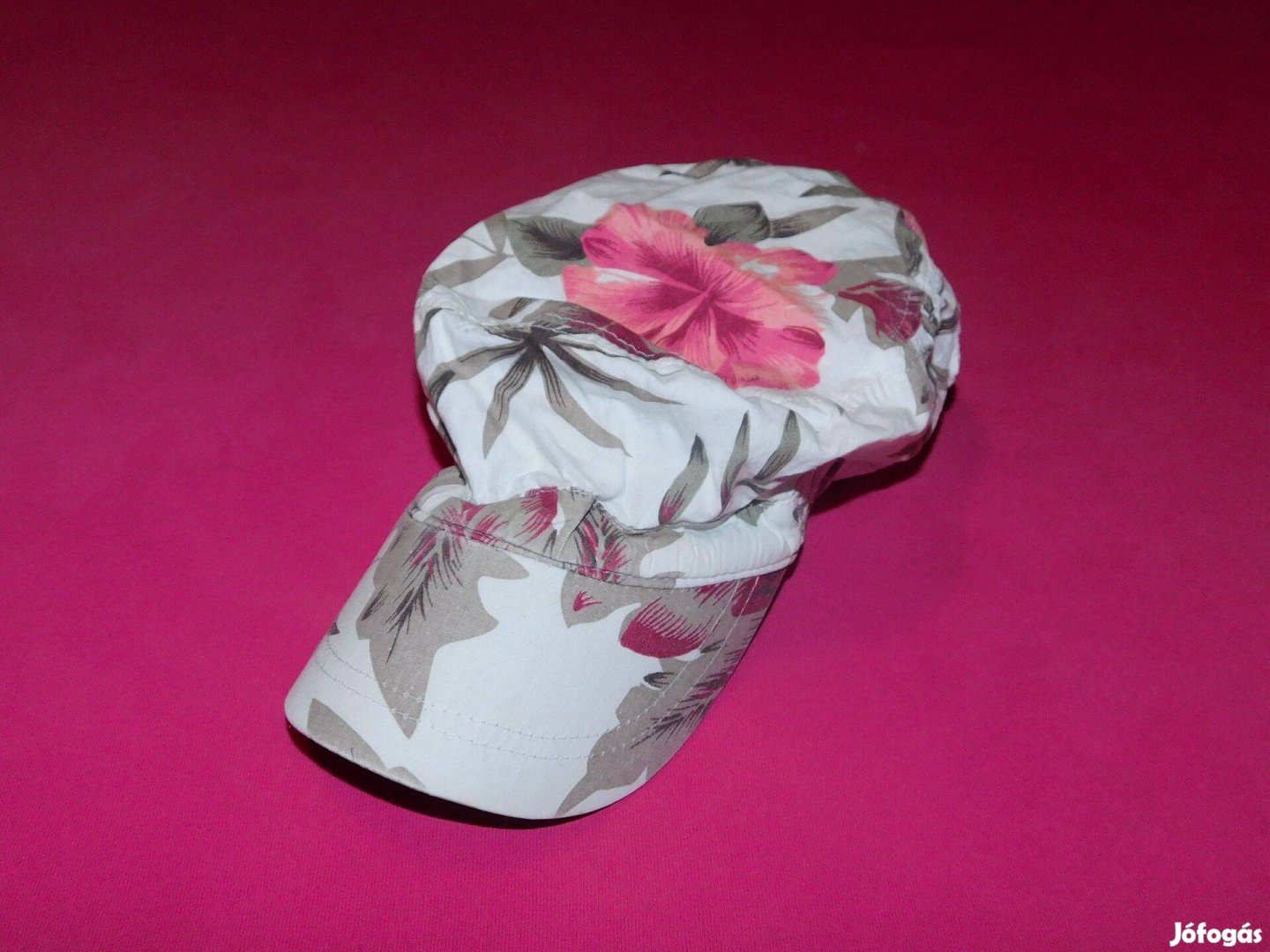 Virágmintás baseball sapka 6-8 éves kislánynak, 42-44 cm