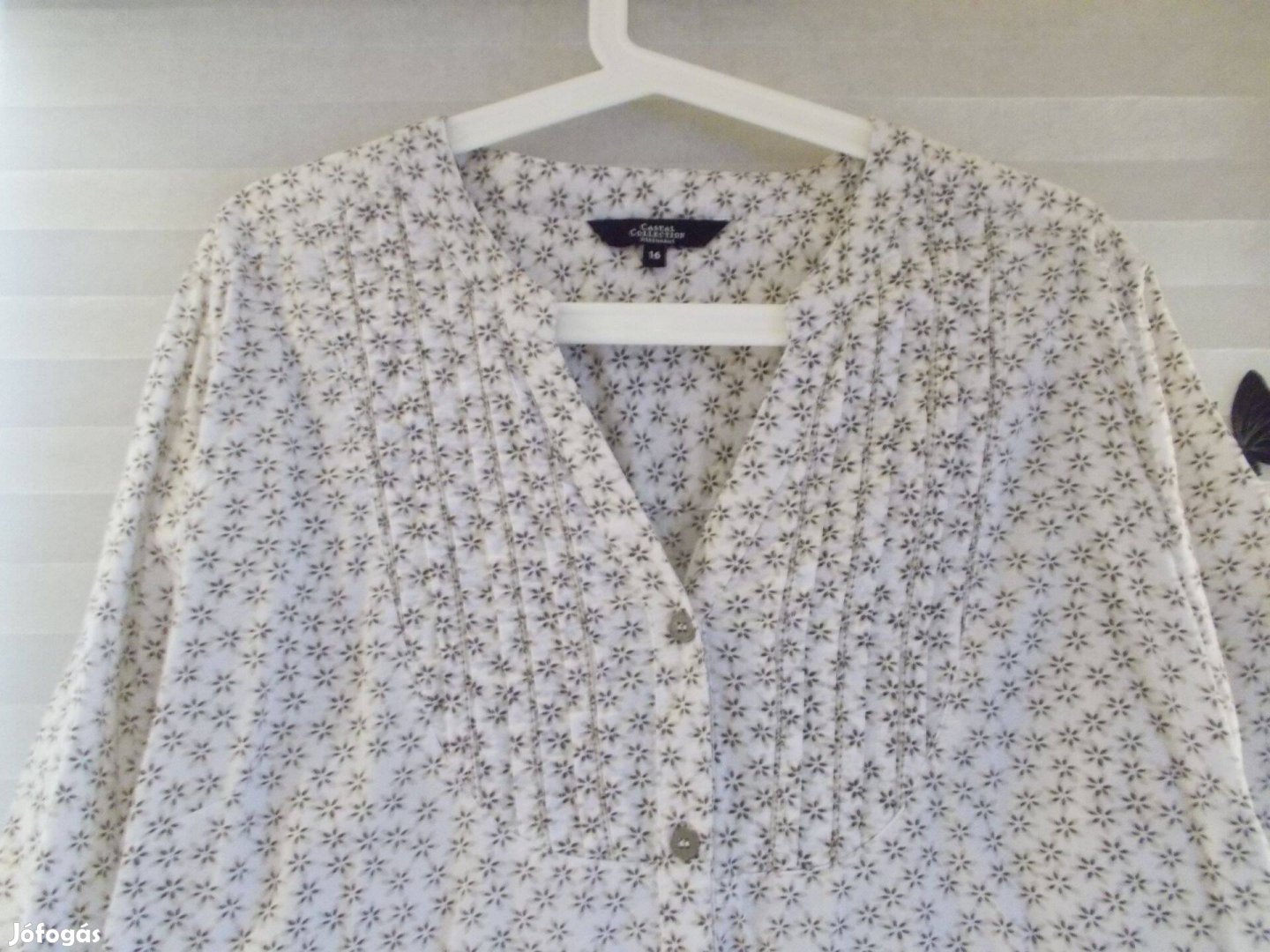 Virágmintás női pamut ing, blúz 46