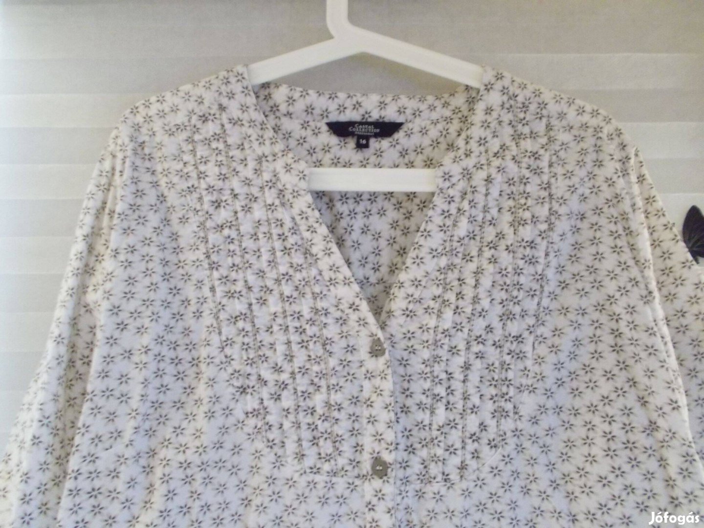 Virágmintás női pamut ing, blúz 46
