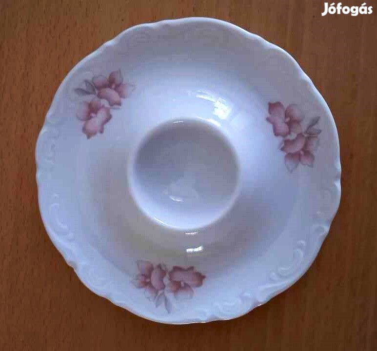 Virágos PMS finom porcelán tojástartó, 3 db