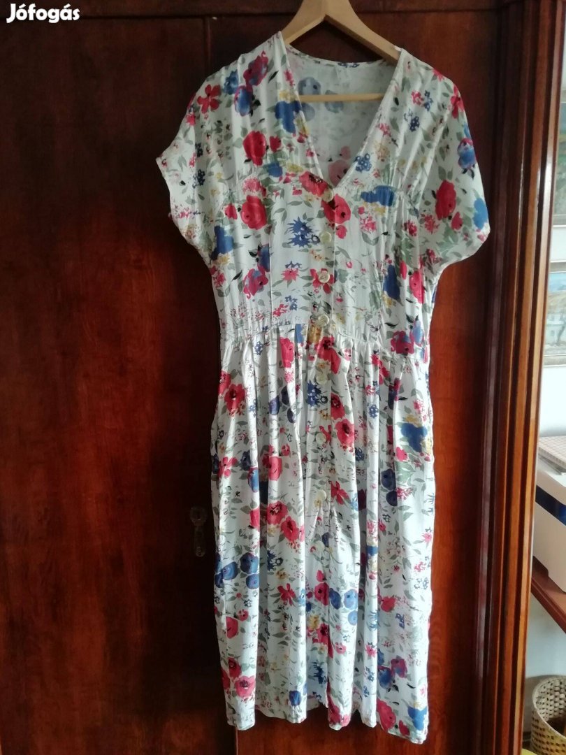 Virágos mintás nyári ruha, 38-as méret