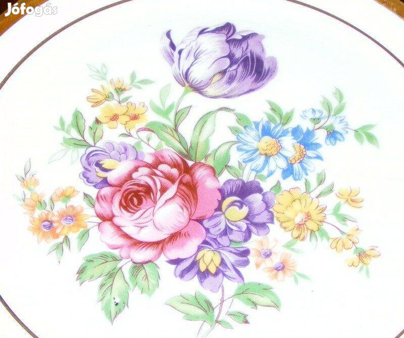 Virágos porcelán tányér