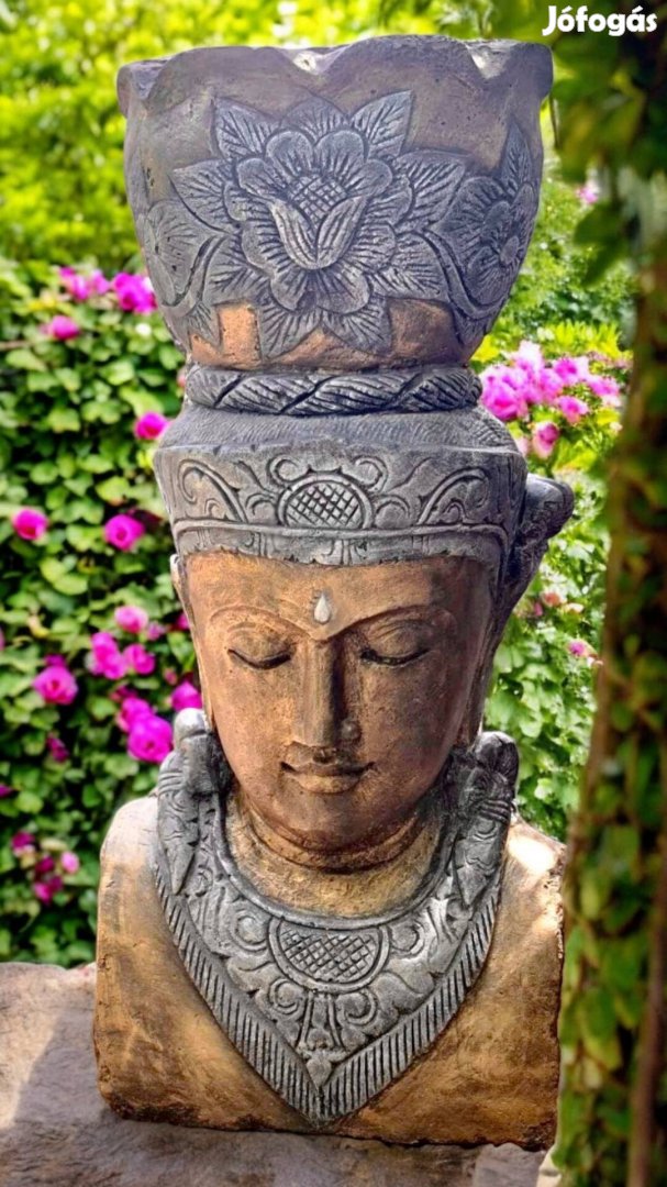 Virágtartó Buddha mell szobor 