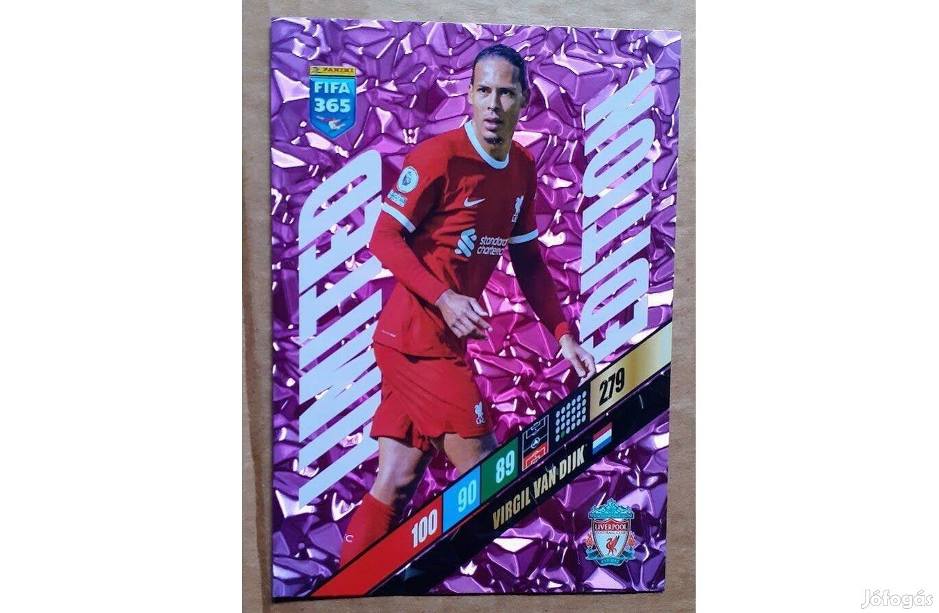 Virgil van Dijk Liverpool XXL focis kártya Panini FIFA 365: 2023-2024