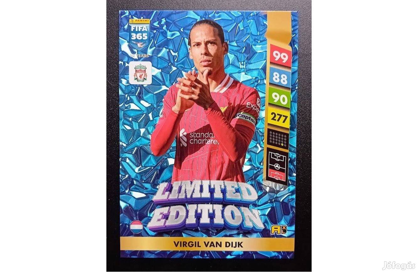 Virgil van Dijk Liverpool XXL focis kártya Panini FIFA 365: 2024-2025