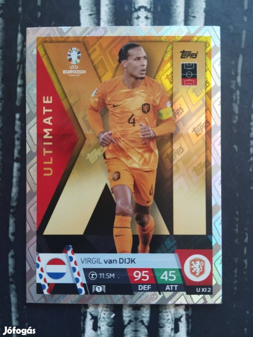 Virgil van Dijk (Hollandia) Ultimate XI Euro 2024 focis kártya