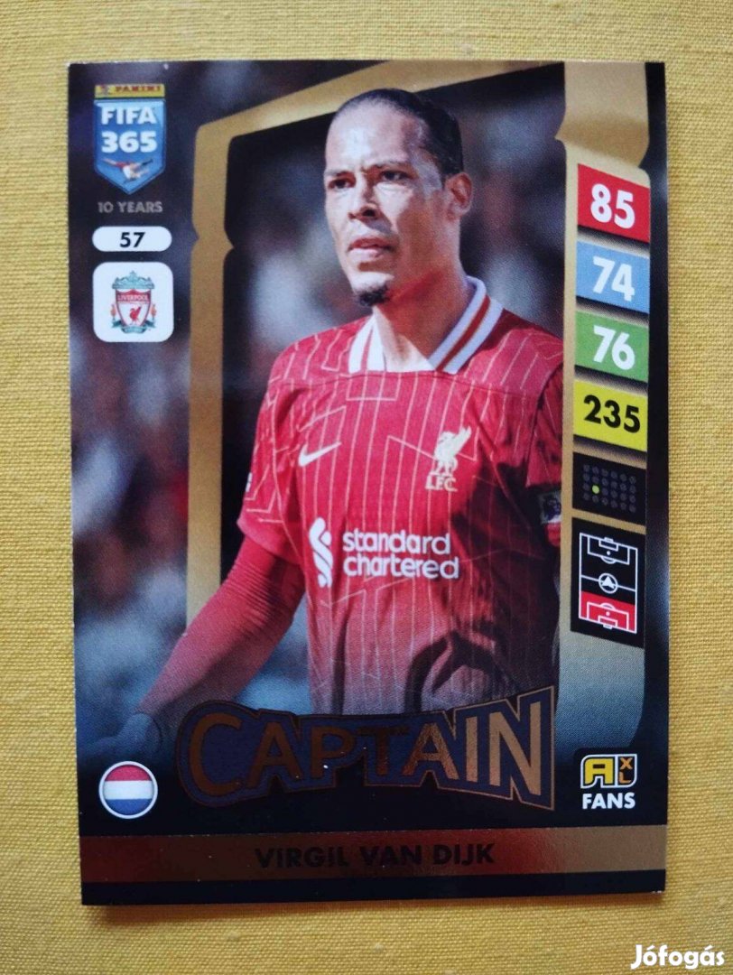 Virgil van Dijk (Liverpool) FIFA 365 2025 Captain focis kártya