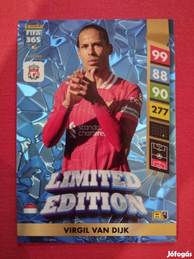 Virgil van Dijk (Liverpool) FIFA 365 2025 Limited Edition focis kártya