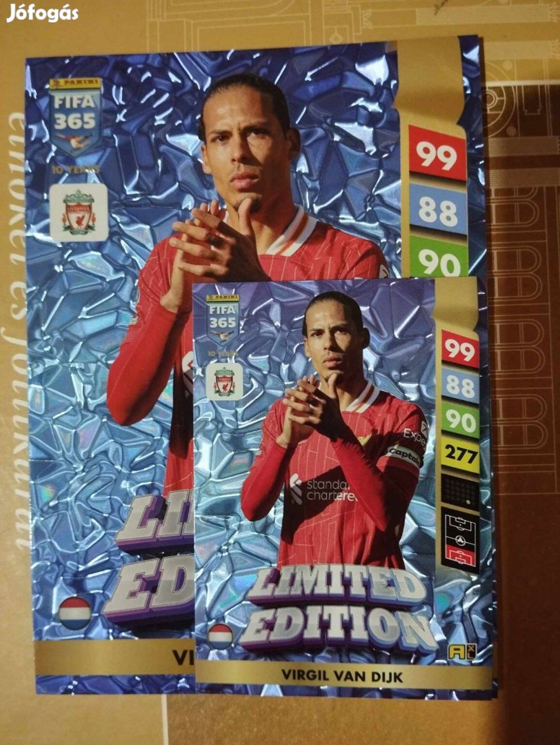 Virgil van Dijk (Liverpool) FIFA 365 2025 XXL Limited focis kártya