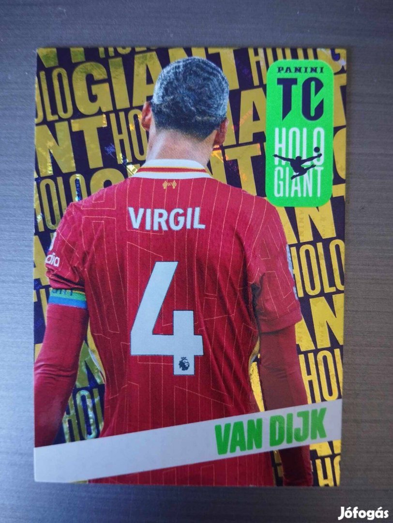 Virgil van Dijk (Liverpool) Holo Giant Top Class 2025 focis kártya