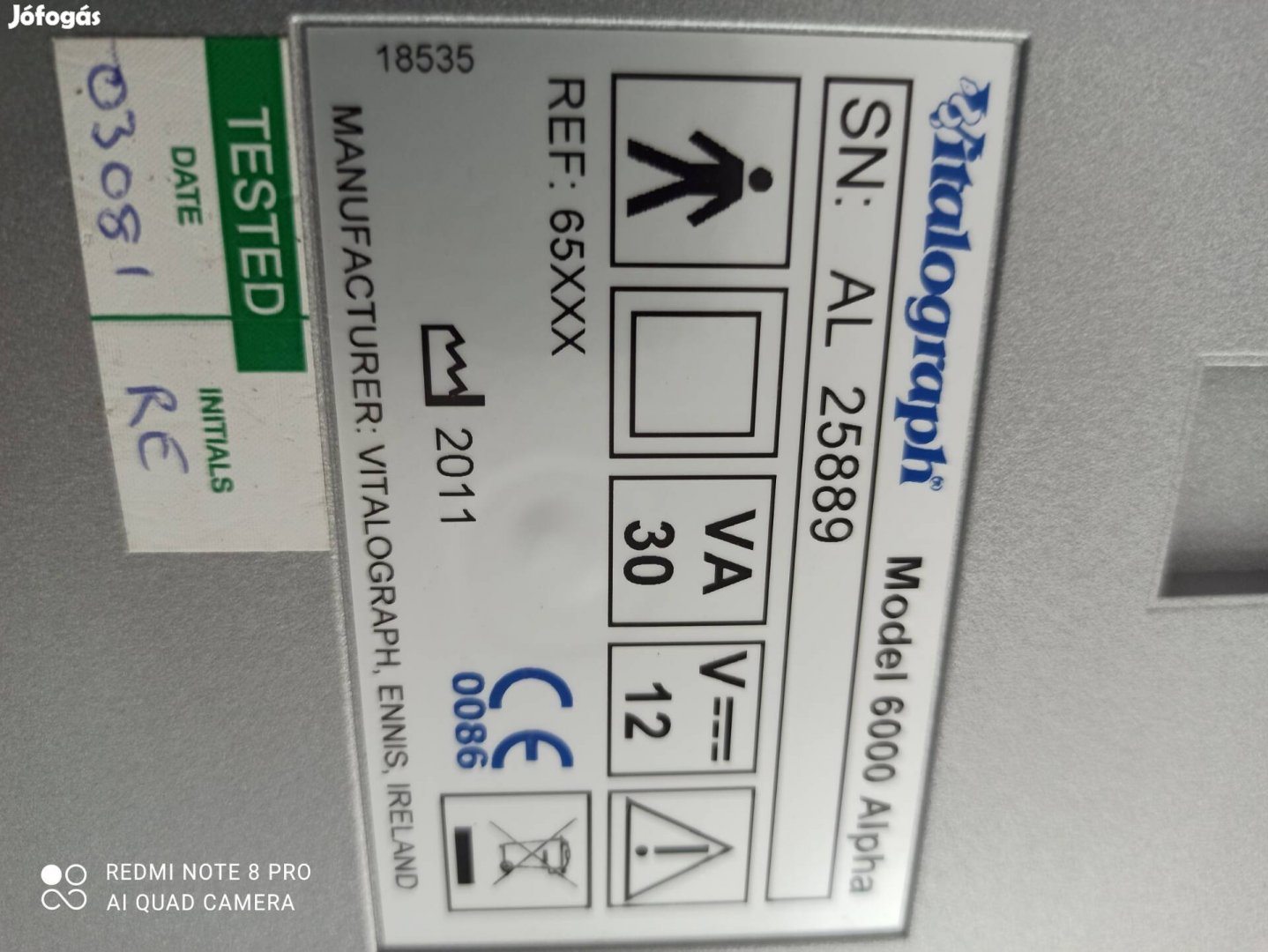 Vitalograph Alpha 6000 Spirométer - Légzésfunkciós készülék eladó