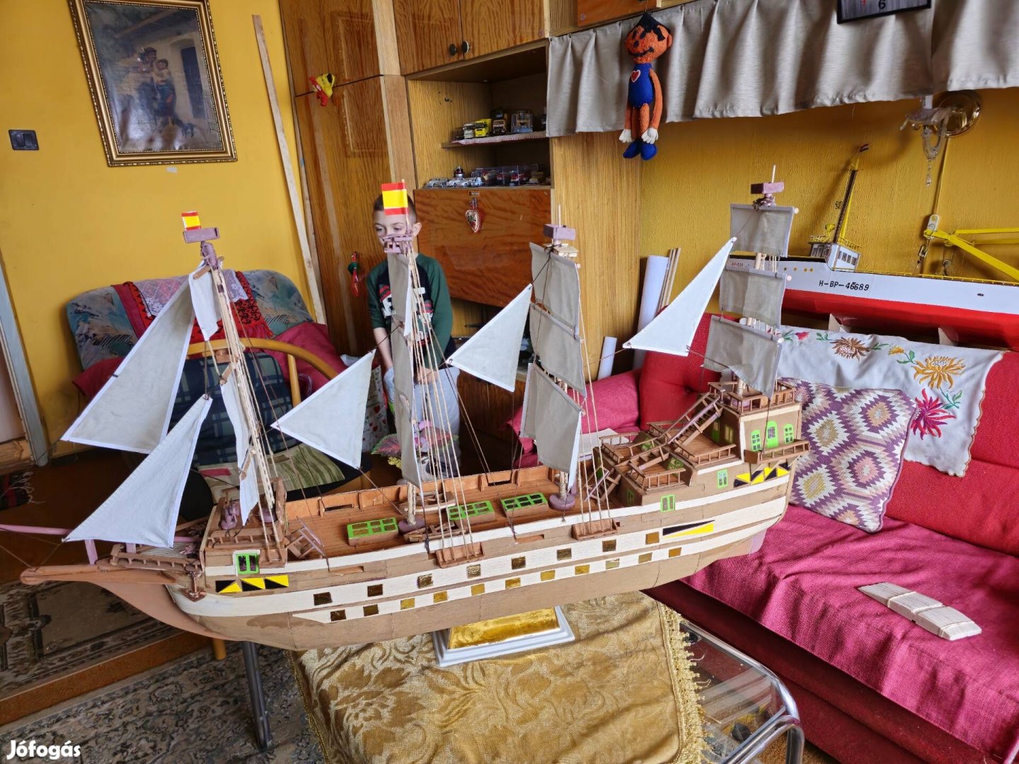 Vitorlás hajó modell egyedi építés 