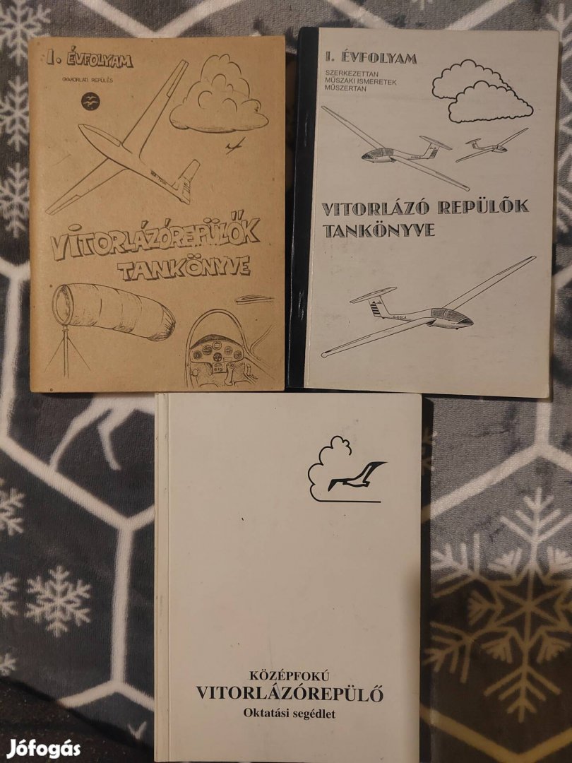 Vitorlázó repülők tankönyvek 3 db