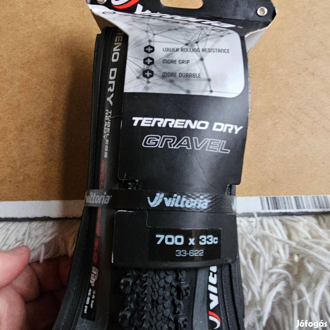 Vittoria Terreno Dry Tubeless 700C x 33 kerékpár külsö teljesen új