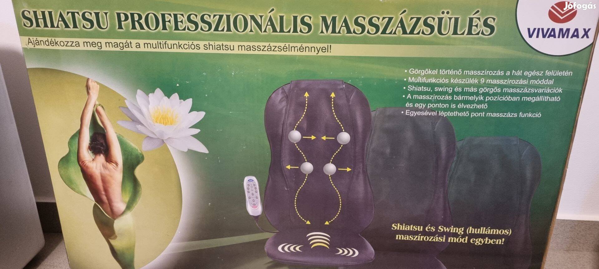 Vivamax Shiatsu masszázsülés Gyvmc-078S eredeti dobozában