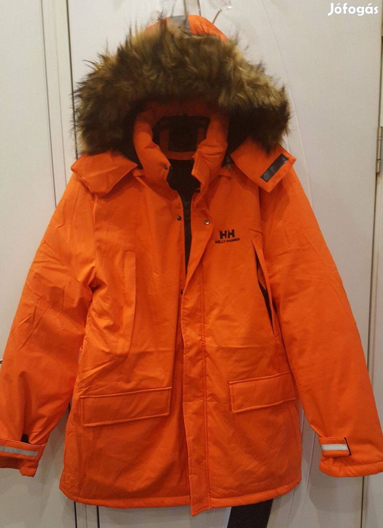 Víz és szélálló kapucnis téli viharkabát, síkabát Helly