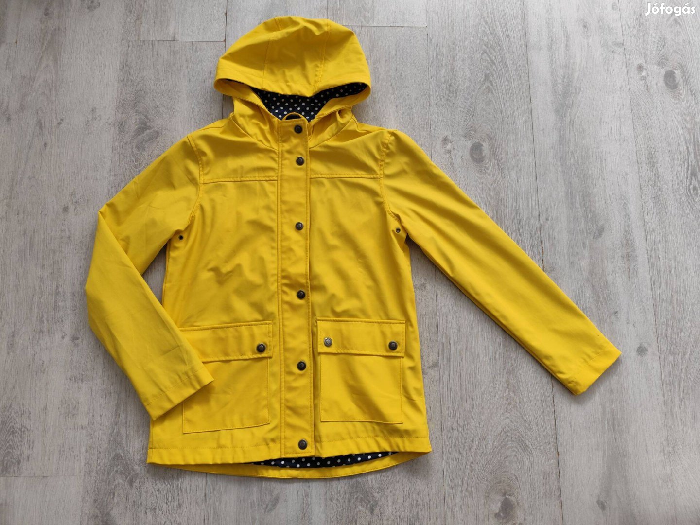 Vízálló, kapucnis esőkabát, átmeneti dzseki - 146-152,