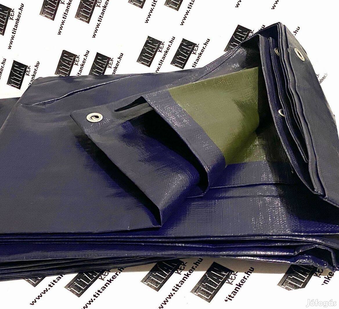 Vízálló takaróponyva 4x6m 200g/m2 extra vastag takaró ponyva kék-zöld