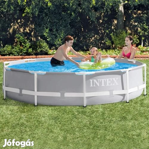 Vízforgatós medence szett, fémvázas 305x76 cm INTEX PRISM FRAME POOL