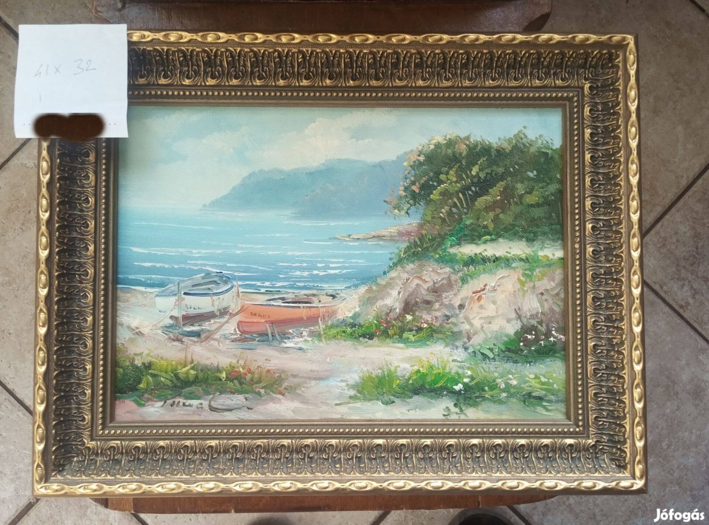 Vizi csendélet olajfestmény