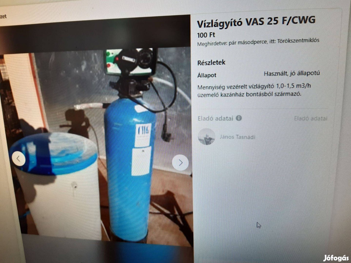 Vízlágyító VAS 25F/CWG