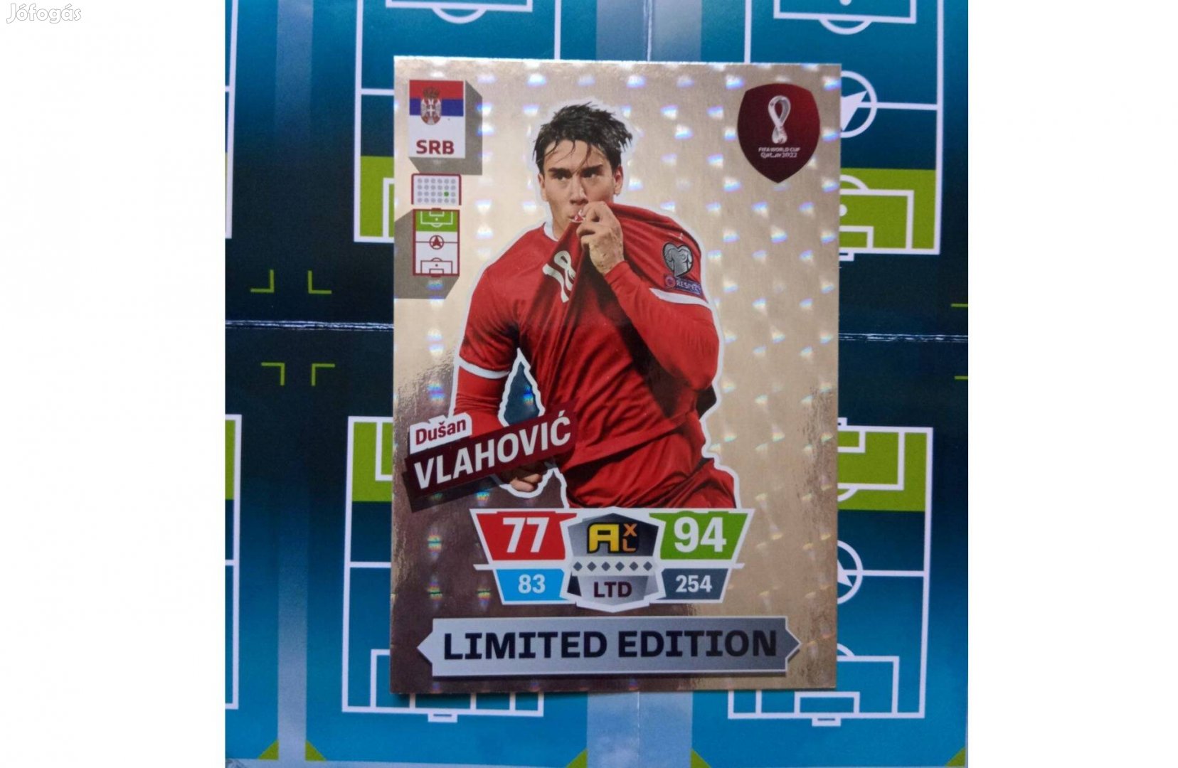 Vlahovic Panini Fifa World Cup 2022 Qatar XXL Limited focis kártya