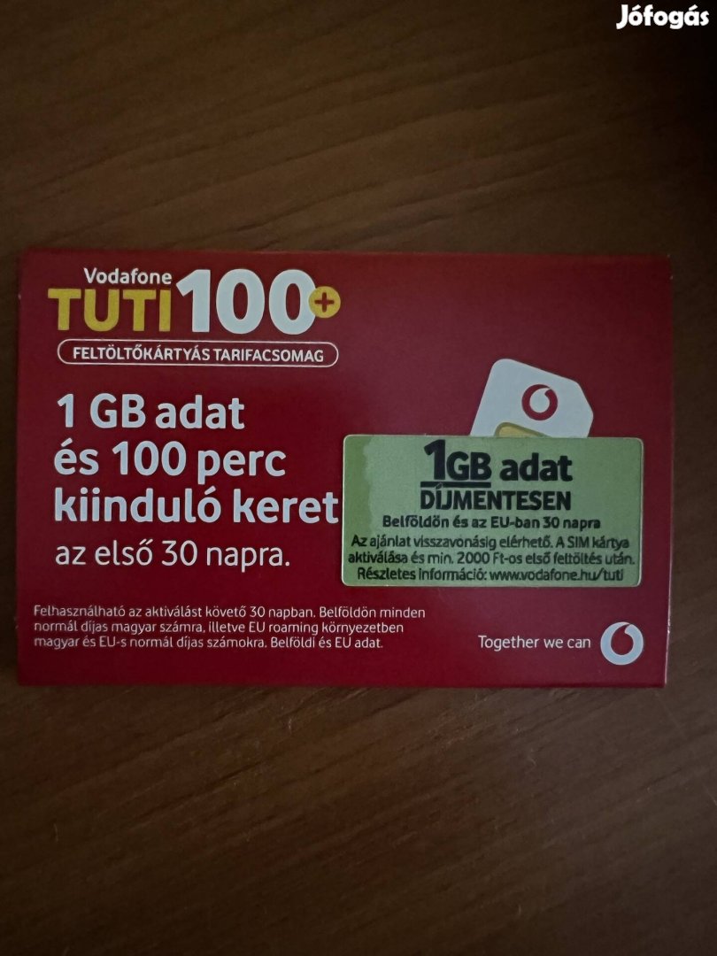 Vodafone SIM kártya szép számmal 