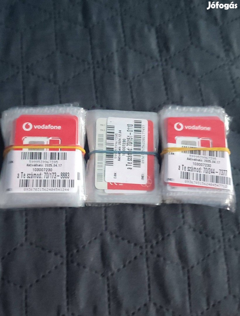 Vodafone SIM kártyák eladók