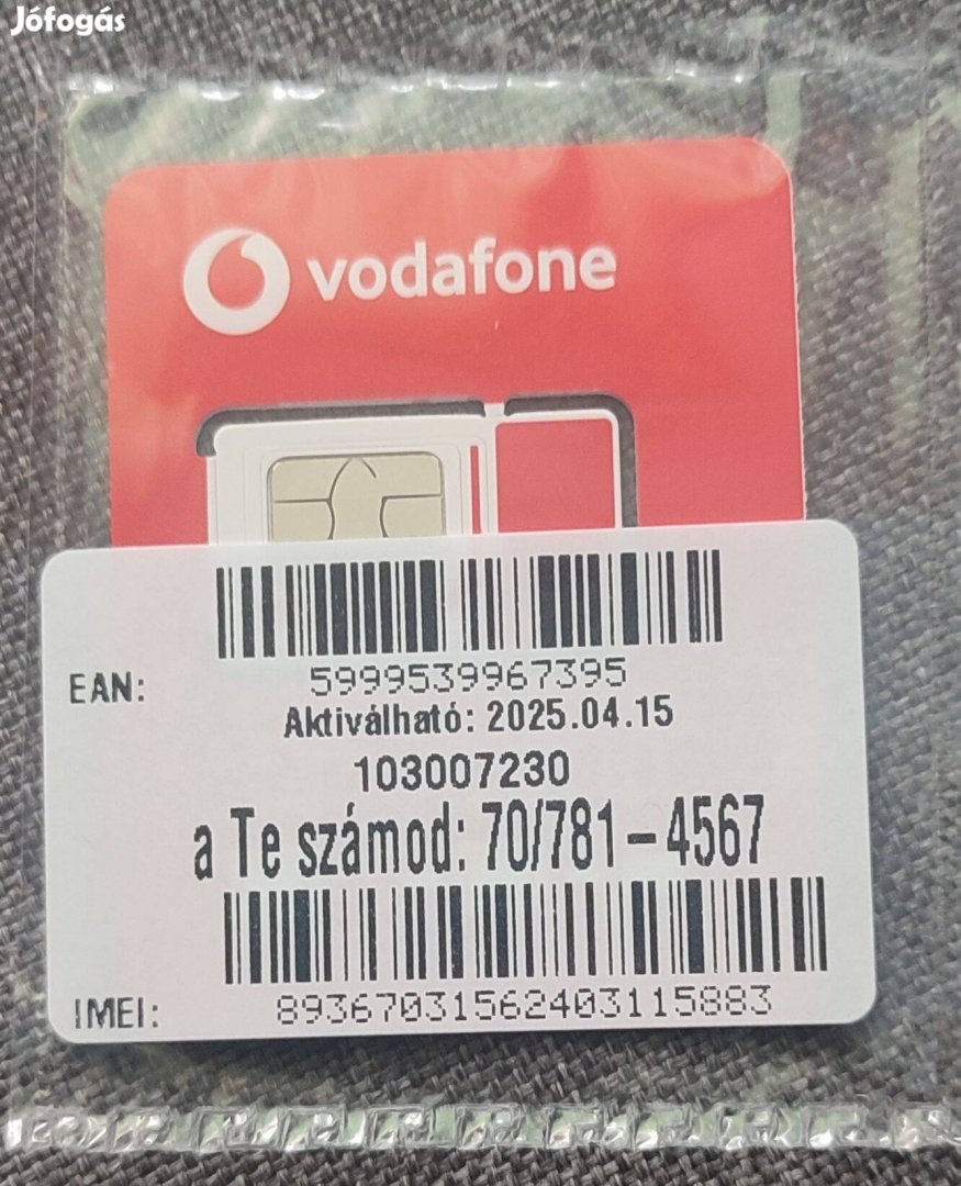 Vodafone jobb szám eladó