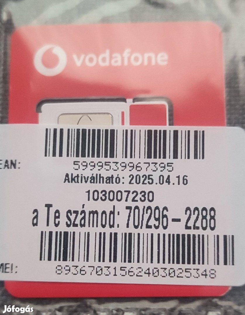 Vodafone jobb szám eladó