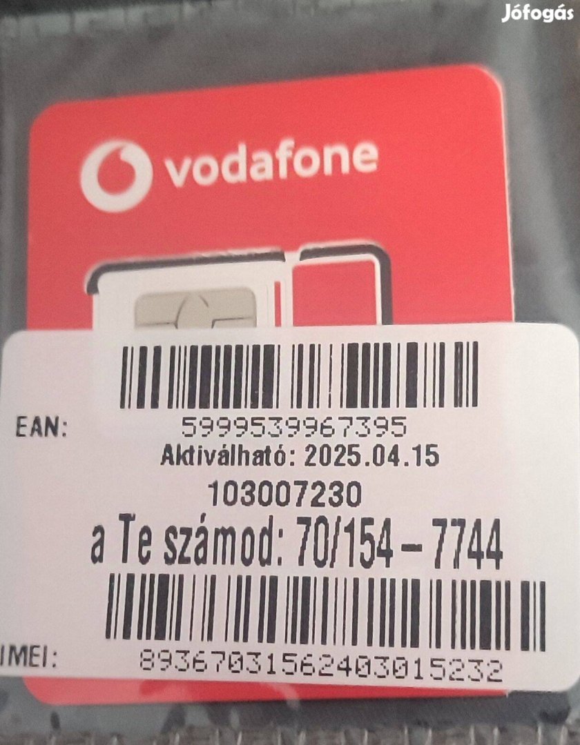 Vodafone jobb szám eladó