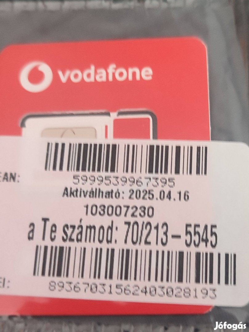 Vodafone jobb szám eladó