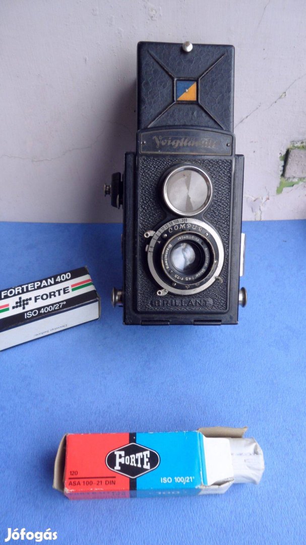 Voigtlander fényképezőgép 1929 6x6 CF Tekercs Filmes kamera