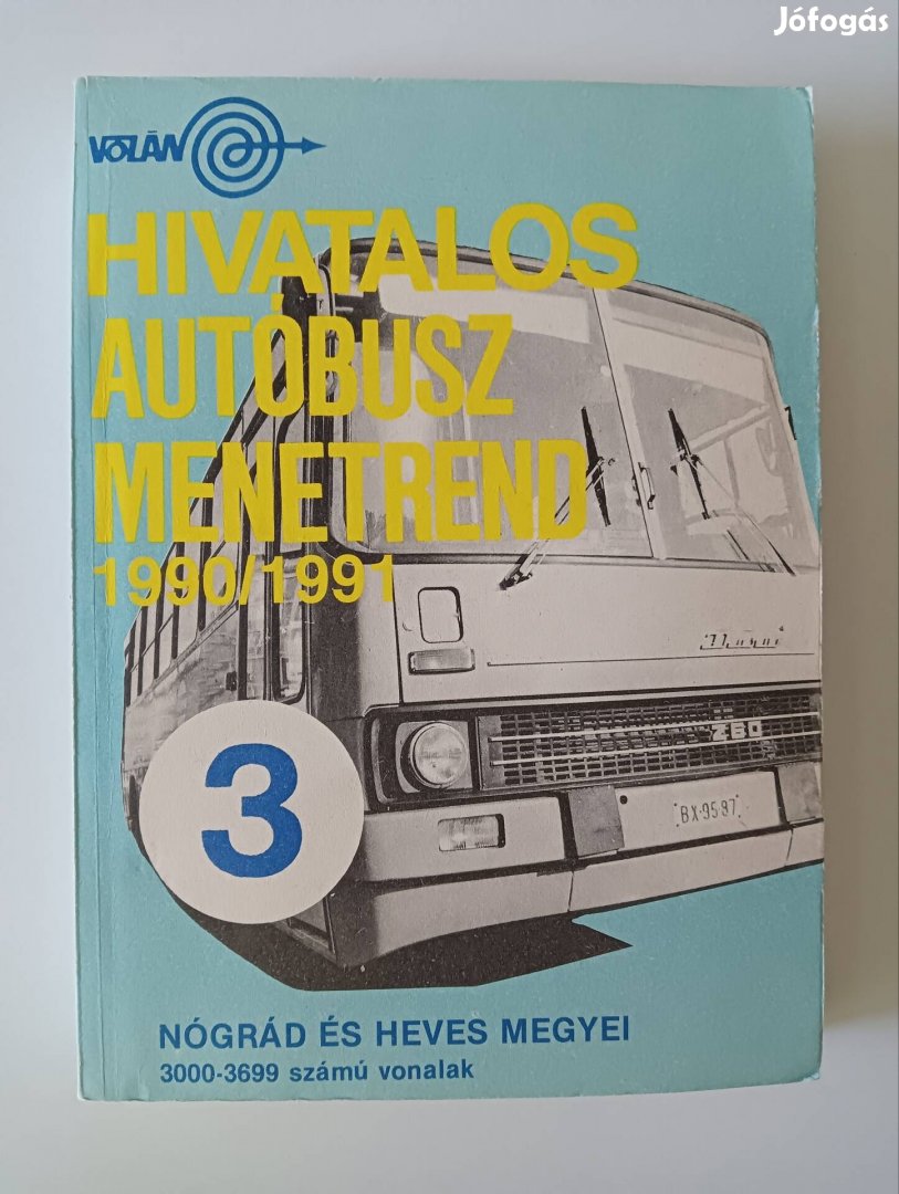 Volán Hivatalos Autóbusz Menetrend '90/'91  3. 