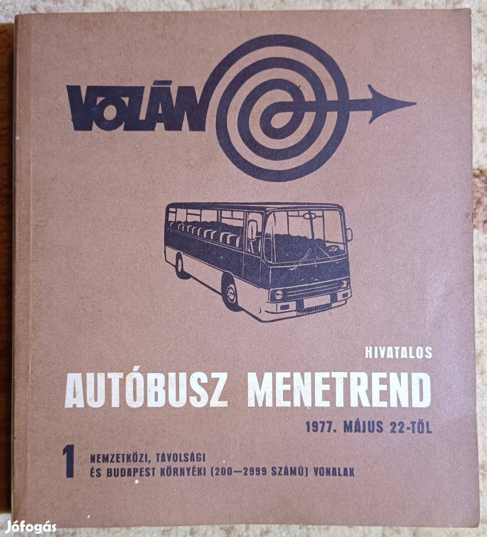 Volán, menetrendkönyv