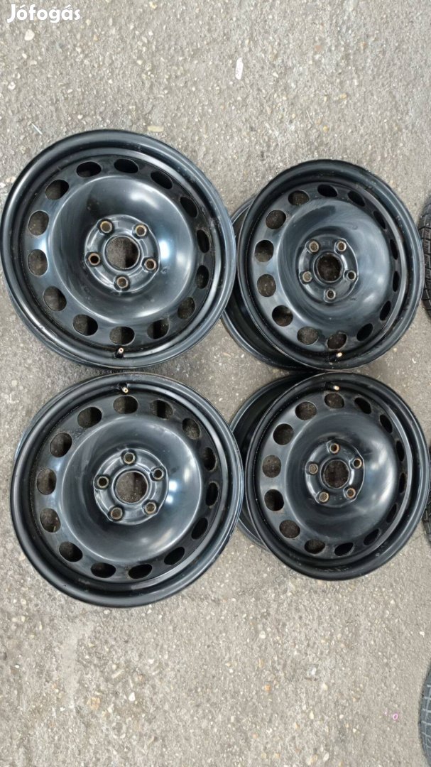 Volkswagen 16 colos 5x112 lyukosztású használt acél felni garnitúra