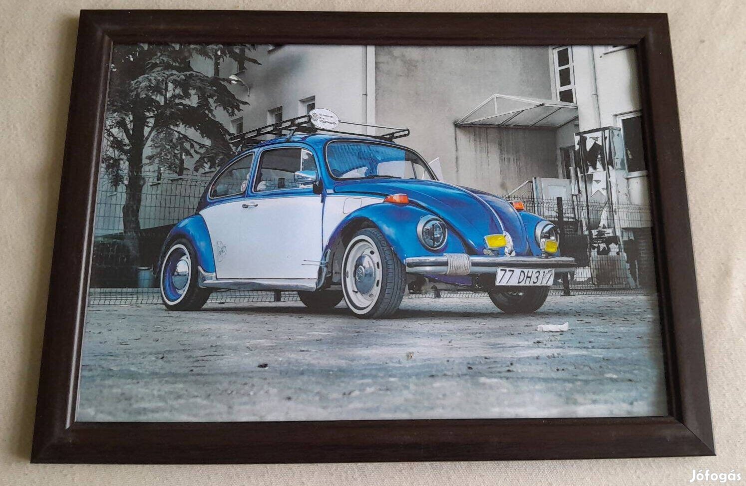 Volkswagen Bogár keretezett dekorkép 20x30cm