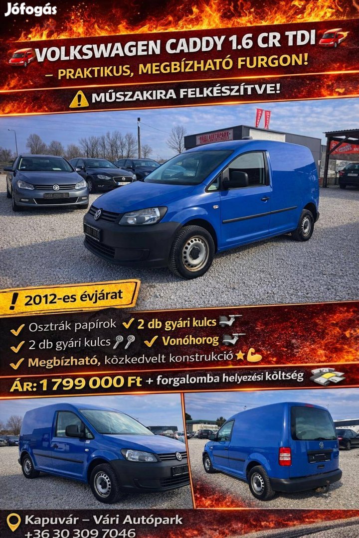 Volkswagen Caddy 1.6 CD TDI Premier Áfa nélkül