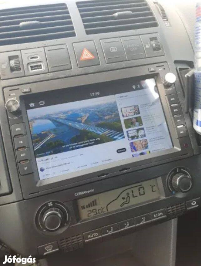 Volkswagen Carplay Multimédia Android GPS Fejegység Tolatókamerával