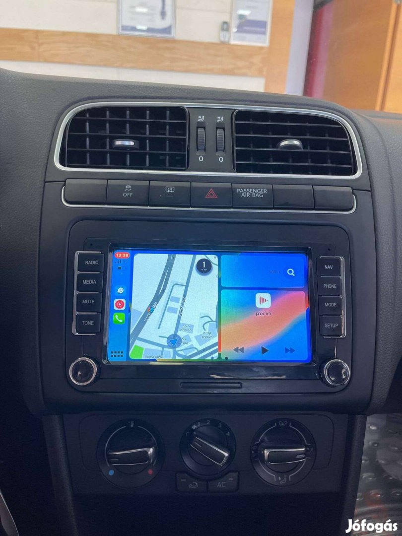 Volkswagen Carplay Multimédia Android GPS Rádió Tolatókamerával