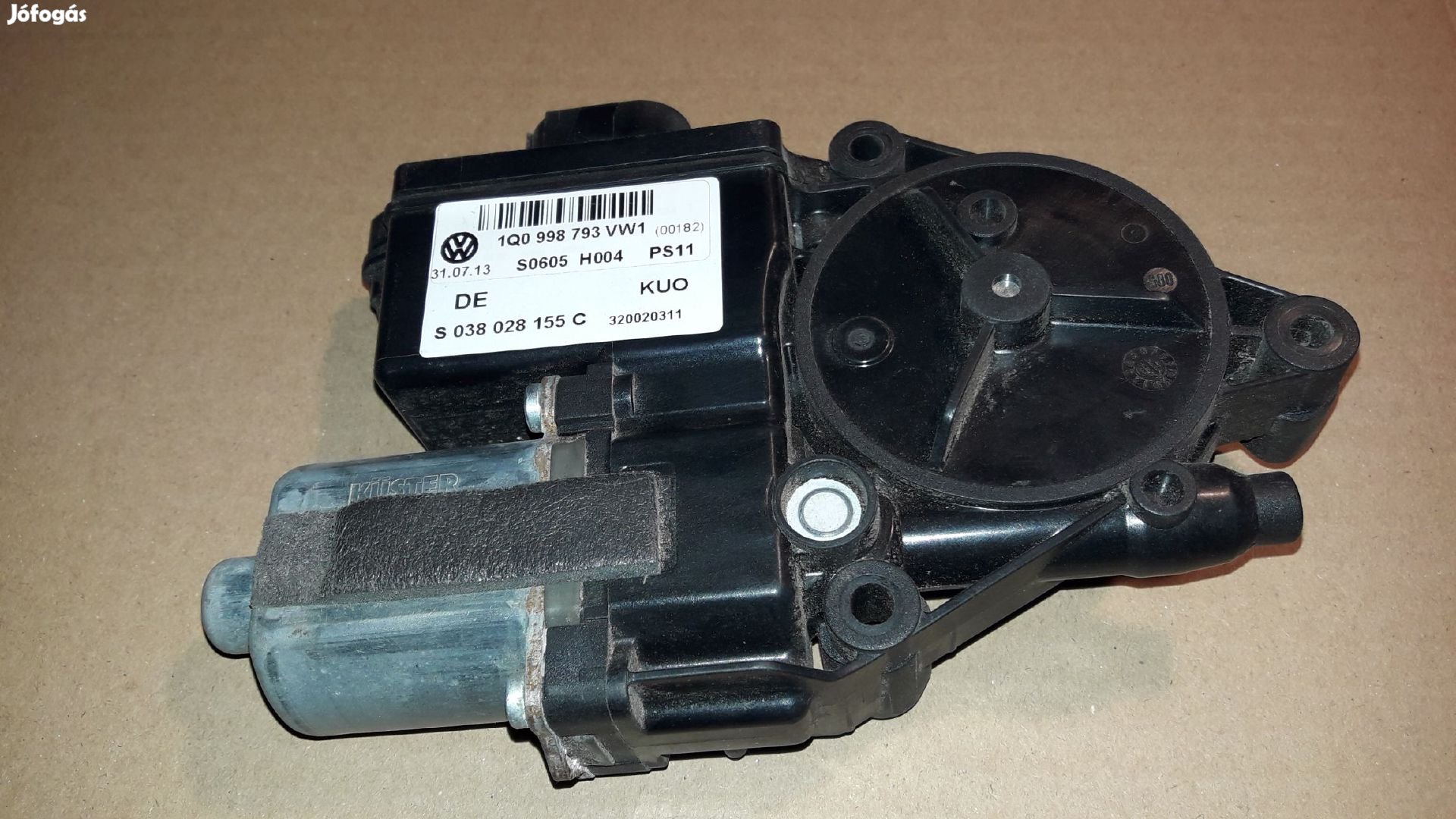 Volkswagen Eos Bal Hátsó Ablakemelő Motor